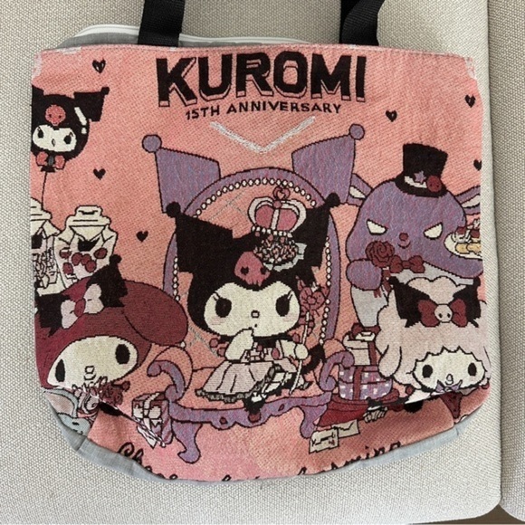 Other - RARE hello kitty, kuromi and friends tote woven double layered bags